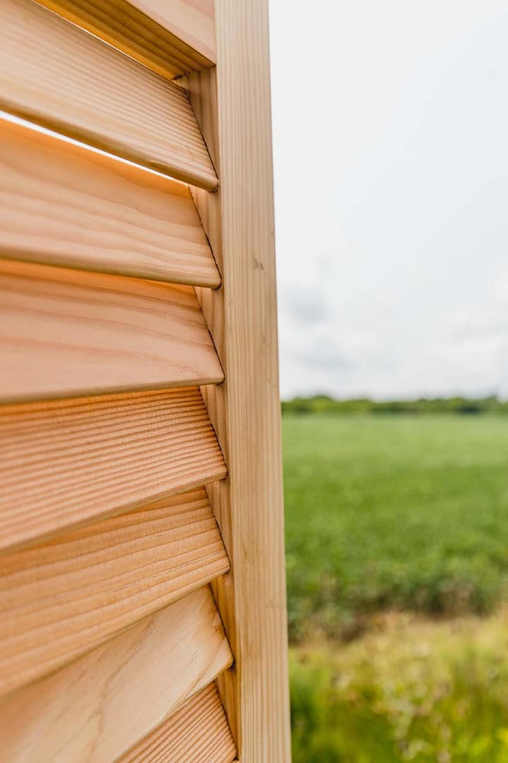 Natural Wood grain  shutters 