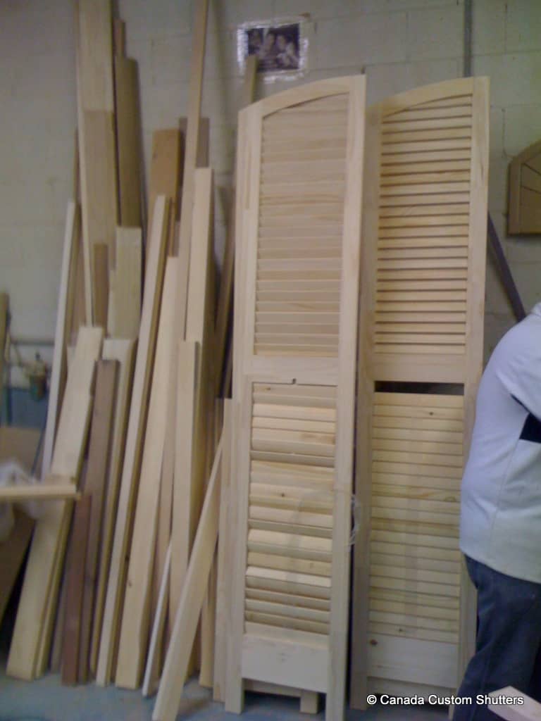 wood shutters custom shapes