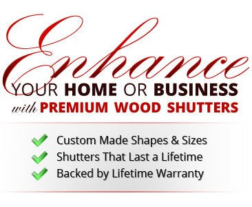 Enhance your home with premium quality wood shutters
