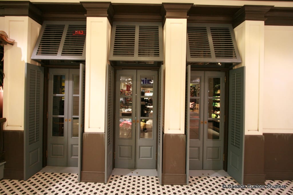 Commercial Shutters in custom shapes, sizes and colours