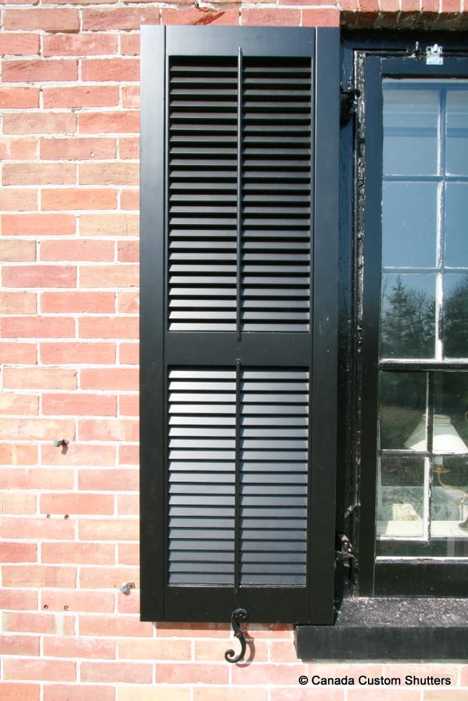 exterior shutters in black